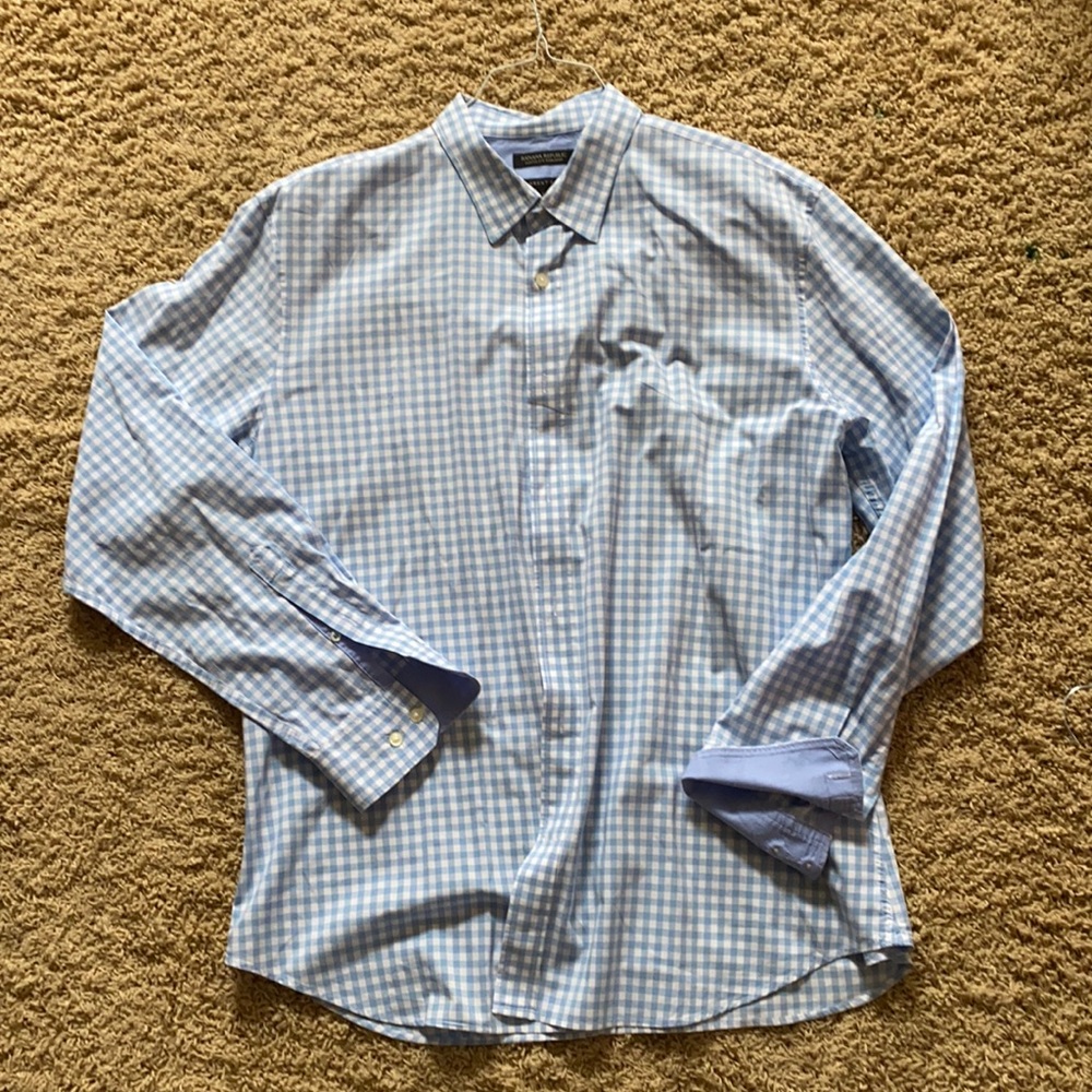 Banana republic blue check shirt. Worn once